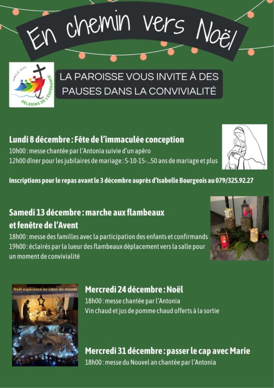 Marche aux flambeaux et fenêtre de l'Avent