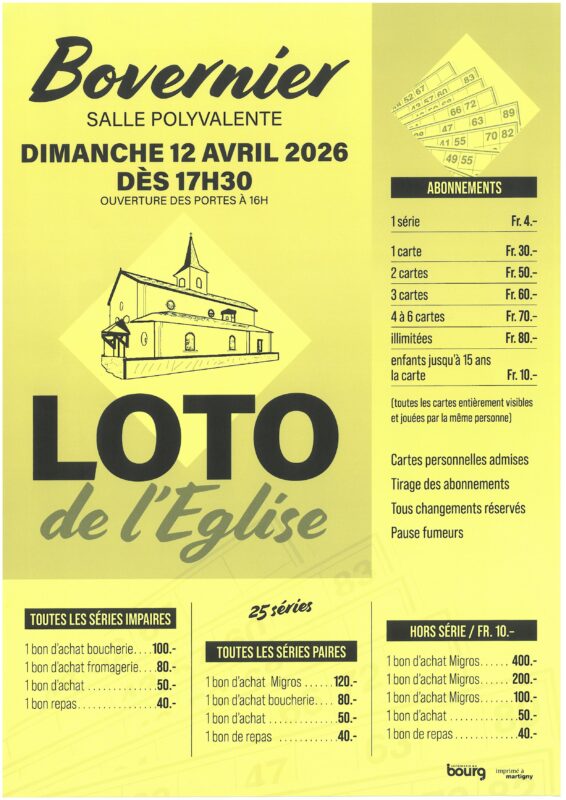 Loto de l&rsquo;Eglise