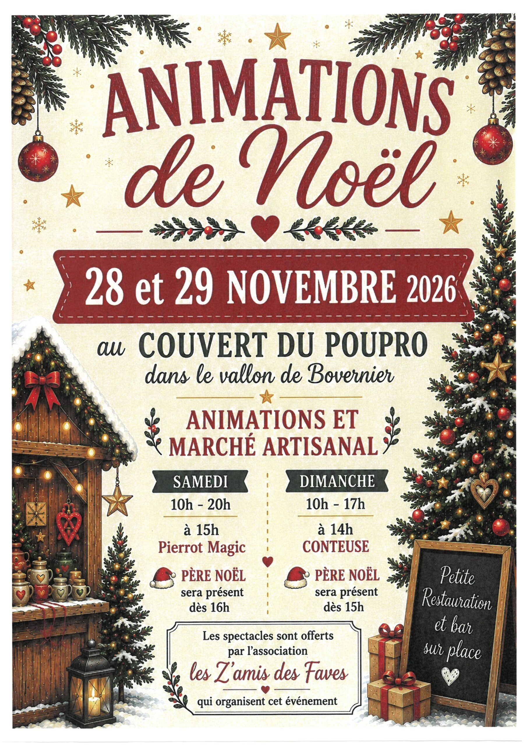 Animations de Noël au Couvert du Poupro